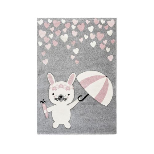 Tapis Gris Pour Enfant Rectangle Wild Rose 120x170