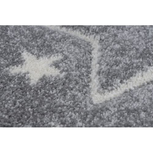 Tapis De Chambre Enfant Effet 3d Geomet Argenté 120x170