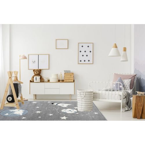 Tapis Pour Garçon Argenté Effet 3d Dessert Argenté 120x170