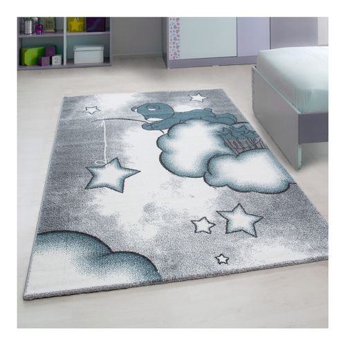 Tapis Pour Bébé Rectangle à Courtes Mèches Comix Bleu 80x150