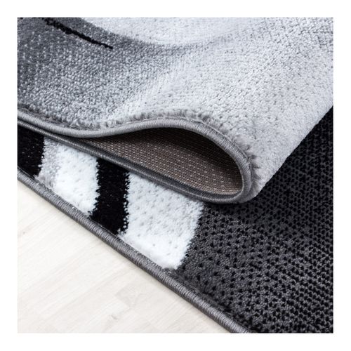 Tapis Courbe Moderne Pour Salon Rectangle Jursic Noir 160x230