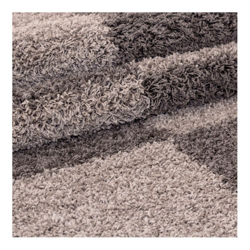 Tapis Shaggy Design Rectangle Géométrique Oficio Taupe 240x340