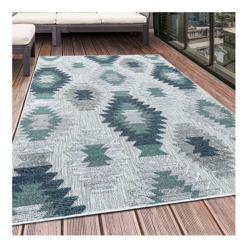 Tapis Kilim Intérieur Et Extérieur Bleu Artis Bleu 140x200
