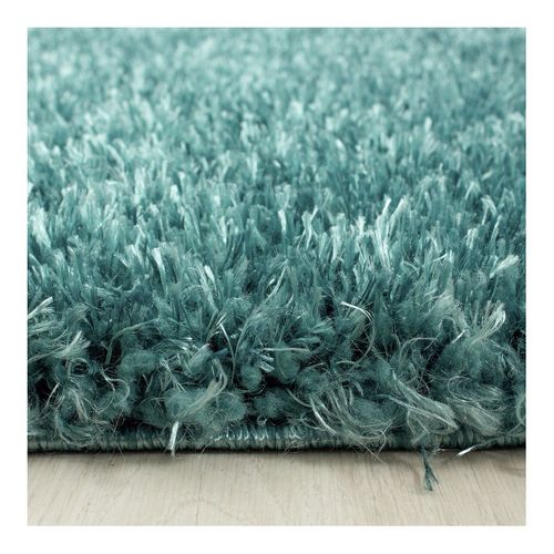 Tapis à Poils Longs Doux Uni Soda Bleu 160x230
