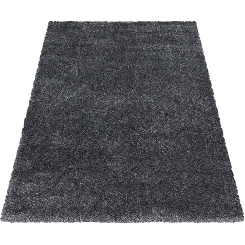 Tapis à Poils Longs Doux Uni Soda Gris 140x200