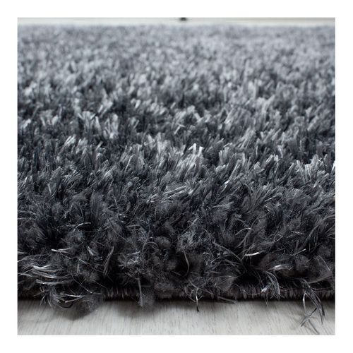 Tapis à Poils Longs Doux Uni Soda Gris 140x200