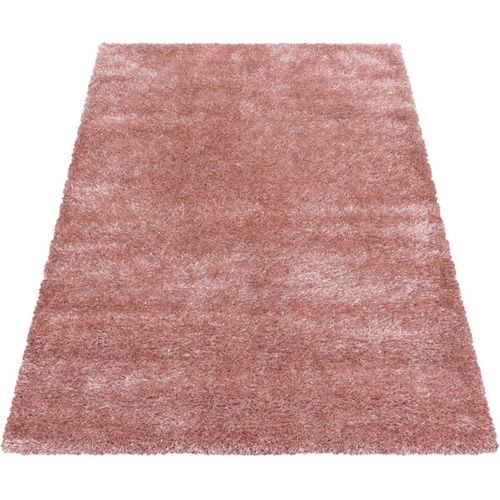 Tapis à Poils Longs Doux Uni Soda Rose 140x200