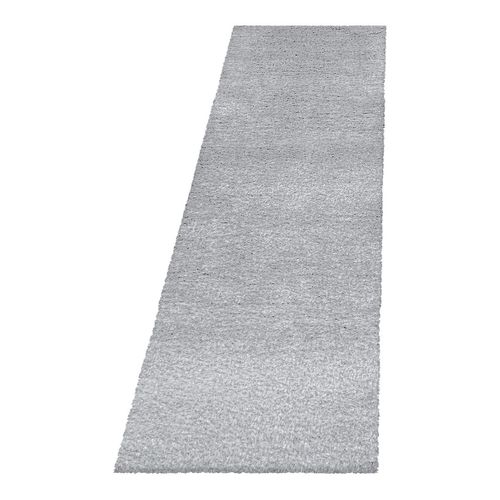 Tapis à Poils Longs Doux Uni Soda Argenté 240x340