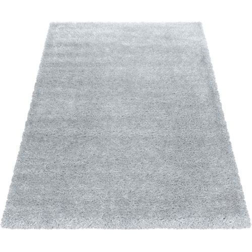 Tapis à Poils Longs Doux Uni Soda Argenté 280x370