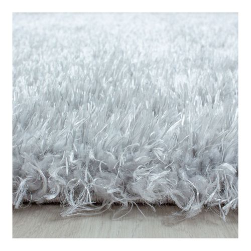 Tapis à Poils Longs Doux Uni Soda Argenté 280x370