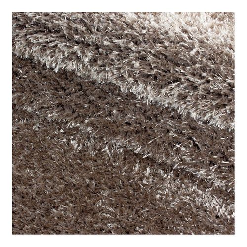 Tapis à Poils Longs Doux Uni Soda Taupe 120x170