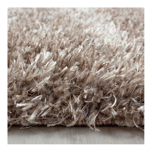 Tapis à Poils Longs Doux Uni Soda Taupe 140x200
