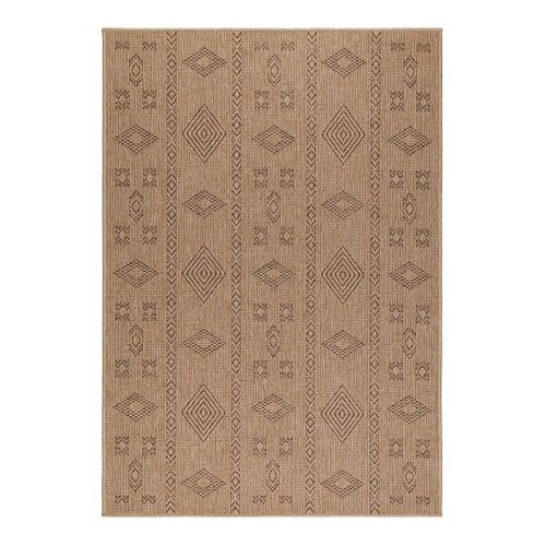 Tapis Géométrique Plat Aspect Naturel Tosca Noir 120x170
