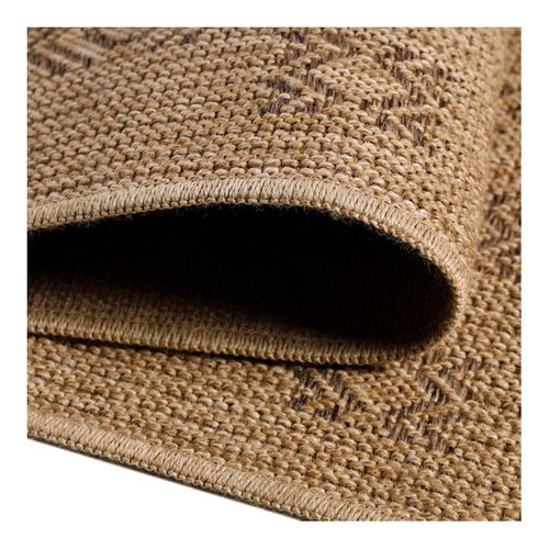 Tapis Géométrique Plat Aspect Naturel Tosca Noir 120x170