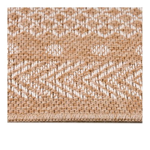 Tapis Graphique Plat Aspect Naturel Kenya Beige 280x370