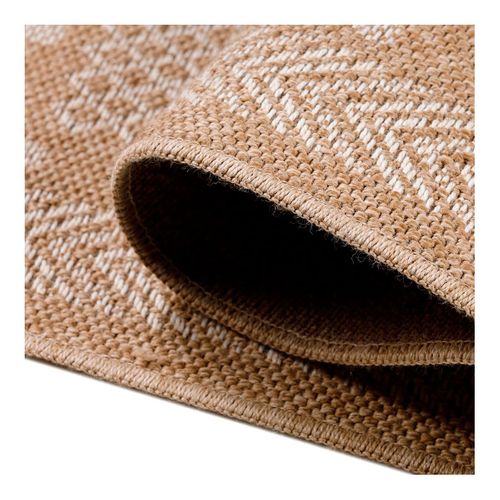 Tapis Graphique Plat Aspect Naturel Kenya Beige 280x370