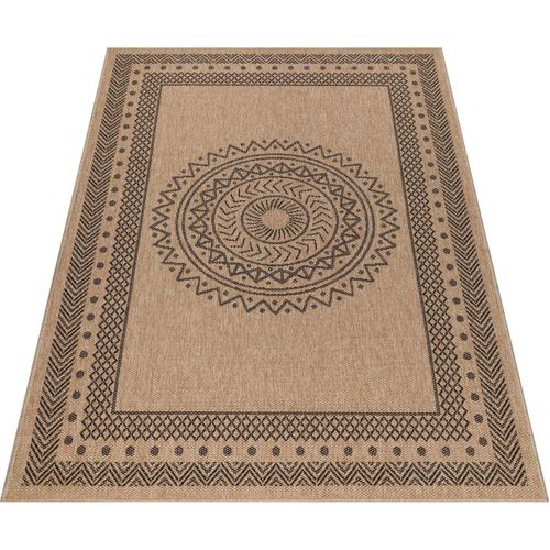 Tapis Graphique Plat Aspect Naturel Kenya Noir 240x340