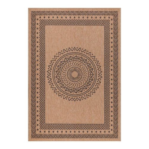 Tapis Graphique Plat Aspect Naturel Kenya Noir 240x340