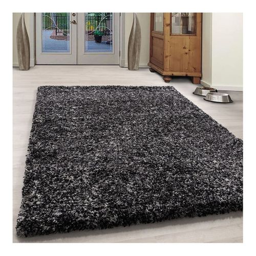 Tapis Shaggy Rectangle Bicolore Moderne Benno Anthracite 140x200