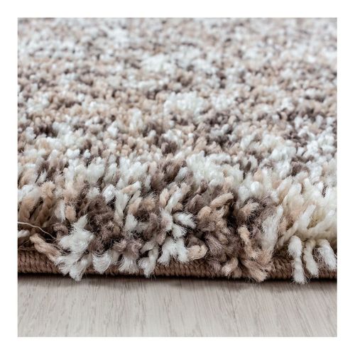 Tapis Shaggy Rectangle Bicolore Moderne Benno Beige 140x200