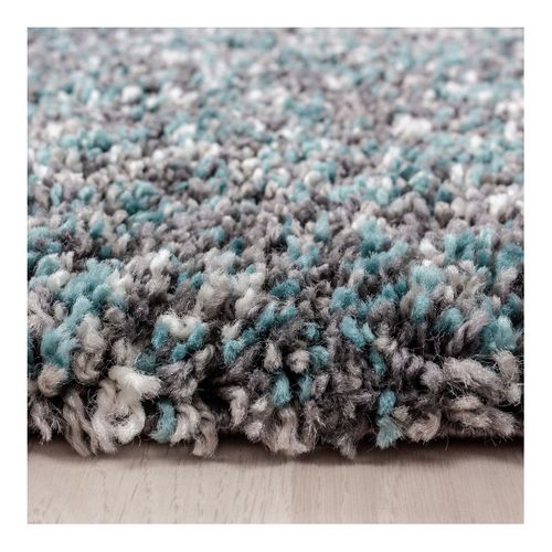 Tapis Shaggy Rectangle Bicolore Moderne Benno Bleu 200x290
