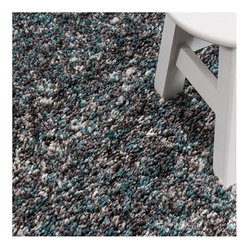 Tapis Shaggy Rectangle Bicolore Moderne Benno Bleu 200x290