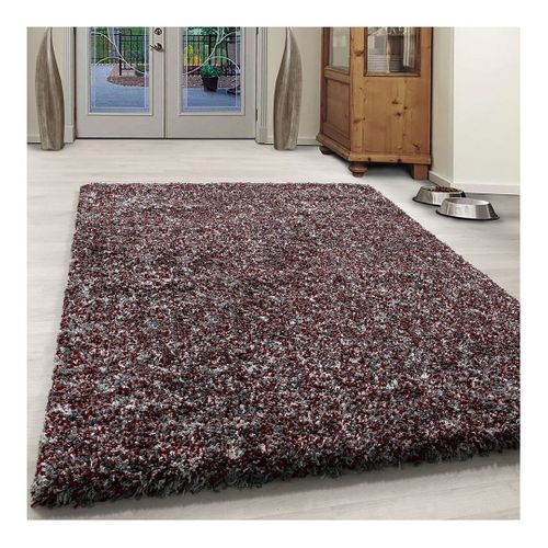 Tapis Shaggy Rectangle Bicolore Moderne Benno Rouge 120x170