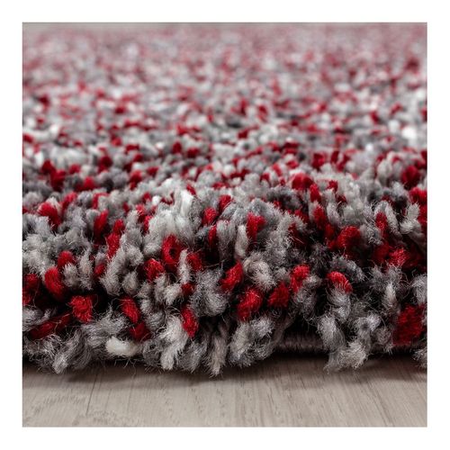 Tapis Shaggy Rectangle Bicolore Moderne Benno Rouge 120x170