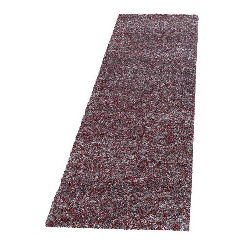 Tapis Shaggy Rectangle Bicolore Moderne Benno Rouge 140x200