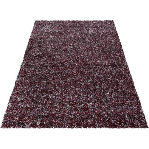 Tapis Shaggy Rectangle Bicolore Moderne Benno Rouge 140x200