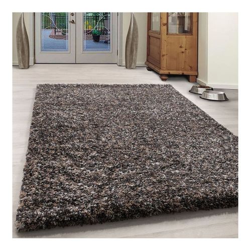 Tapis Shaggy Rectangle Bicolore Moderne Benno Taupe 280x370