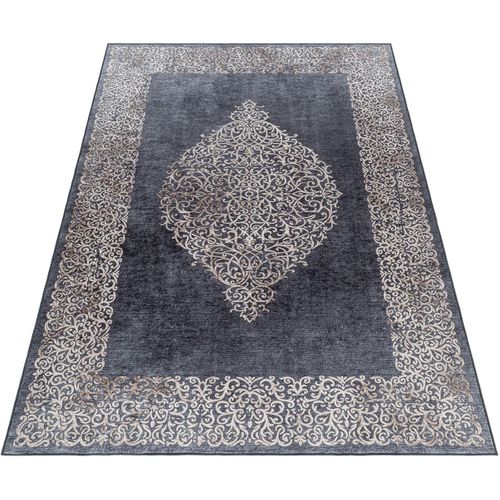 Tapis Lavable En Machine Style Orient Noir Antique Noir 160x230
