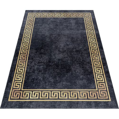 Tapis Baroque Noir Lavable En Machine Valencia Noir 200x290