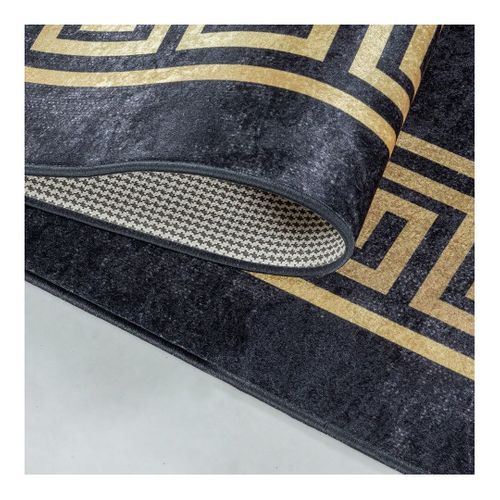 Tapis Baroque Noir Lavable En Machine Valencia Noir 200x290