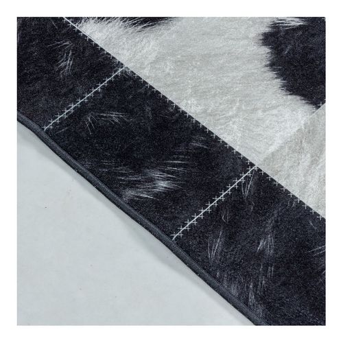 Tapis Imitation Cuir Pachwork Lavable En Machine Stars Noir 200x290