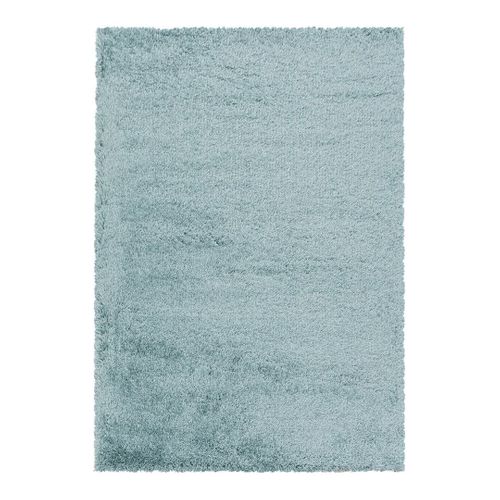 Tapis Shaggy Moelleux Uni Rectangle Cloudy Bleu 160x230