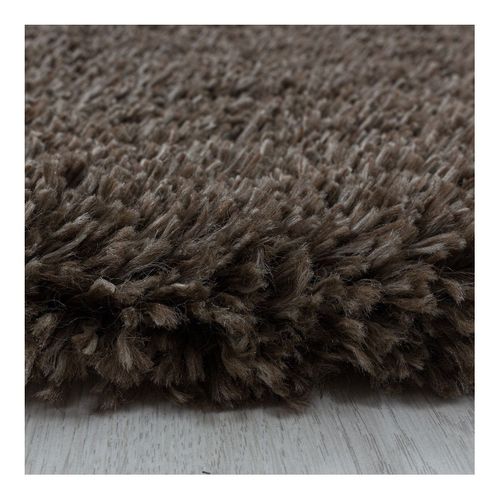 Tapis Shaggy Moelleux Uni Rectangle Cloudy Marron 80x150