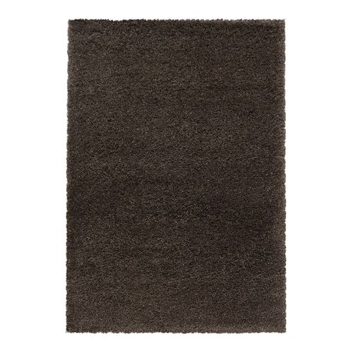 Tapis Shaggy Moelleux Uni Rectangle Cloudy Marron 120x170