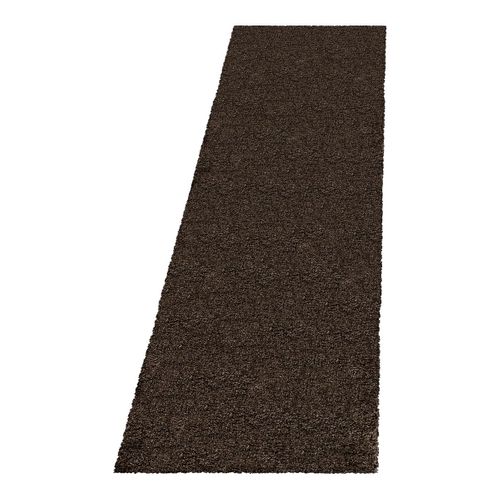 Tapis Shaggy Moelleux Uni Rectangle Cloudy Marron 200x290