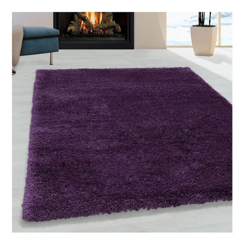 Tapis Shaggy Moelleux Uni Rectangle Cloudy Violet 160x230