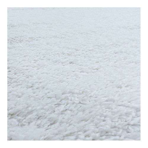 Tapis Shaggy Moelleux Uni Rectangle Cloudy Blanc 240x340
