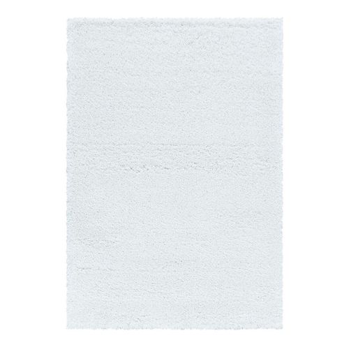 Tapis Shaggy Moelleux Uni Rectangle Cloudy Blanc 280x370