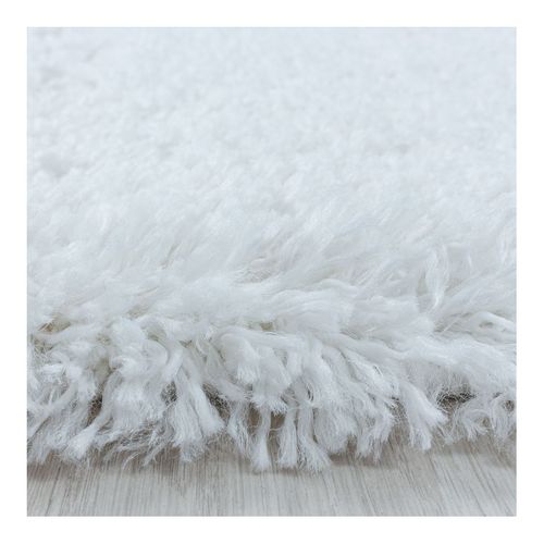 Tapis Shaggy Moelleux Uni Rectangle Cloudy Blanc 280x370