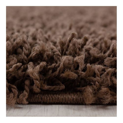 Tapis Uni Shaggy Rectangle Aimee Marron 80x250