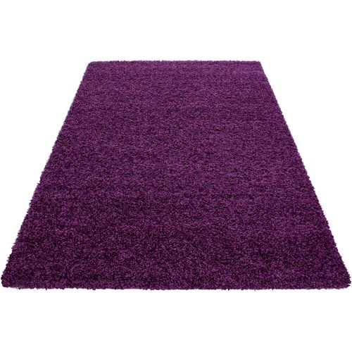 Tapis Uni Shaggy Rectangle Aimee Violet 300x400
