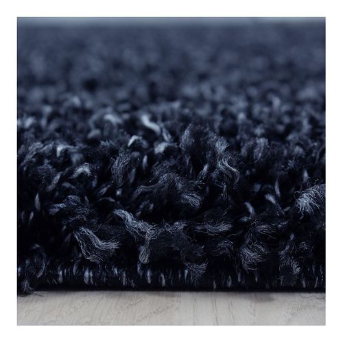 Tapis Uni Shaggy Rectangle Aimee Bleu Marine 80x250