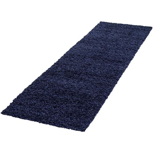 Tapis Uni Shaggy Rectangle Aimee Bleu Marine 140x200