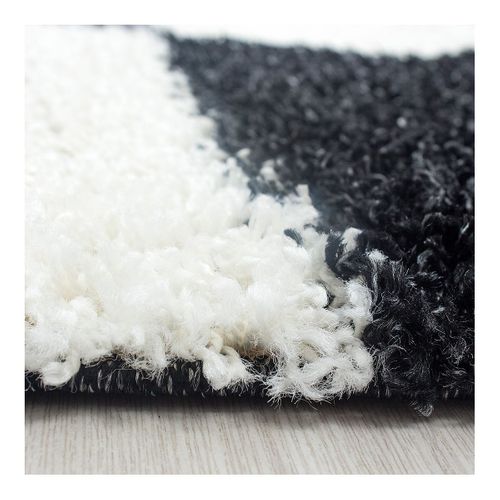 Tapis Shaggy Graphique Design Vita Noir 60x110