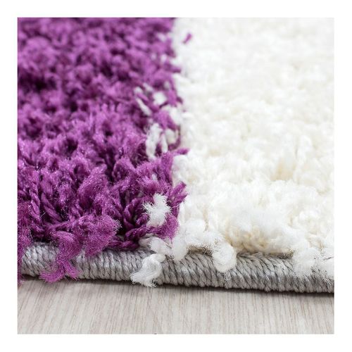 Tapis Shaggy Graphique Design Vita Violet 80x150