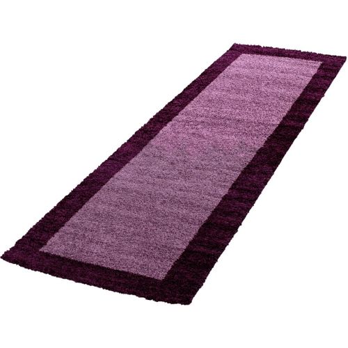Tapis Shaggy Contemporain Rectangle Ximoz Violet 80x150